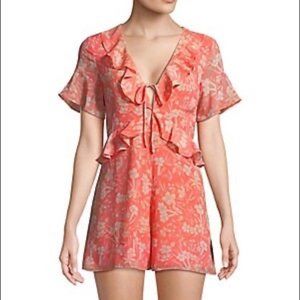 Highline Collective Pink floral romper size medium